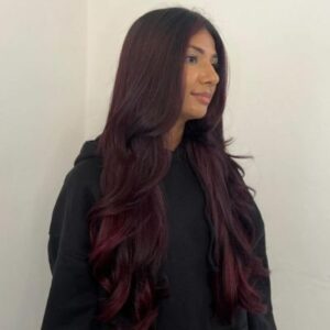 Cherry Red Balayage in Birmingham